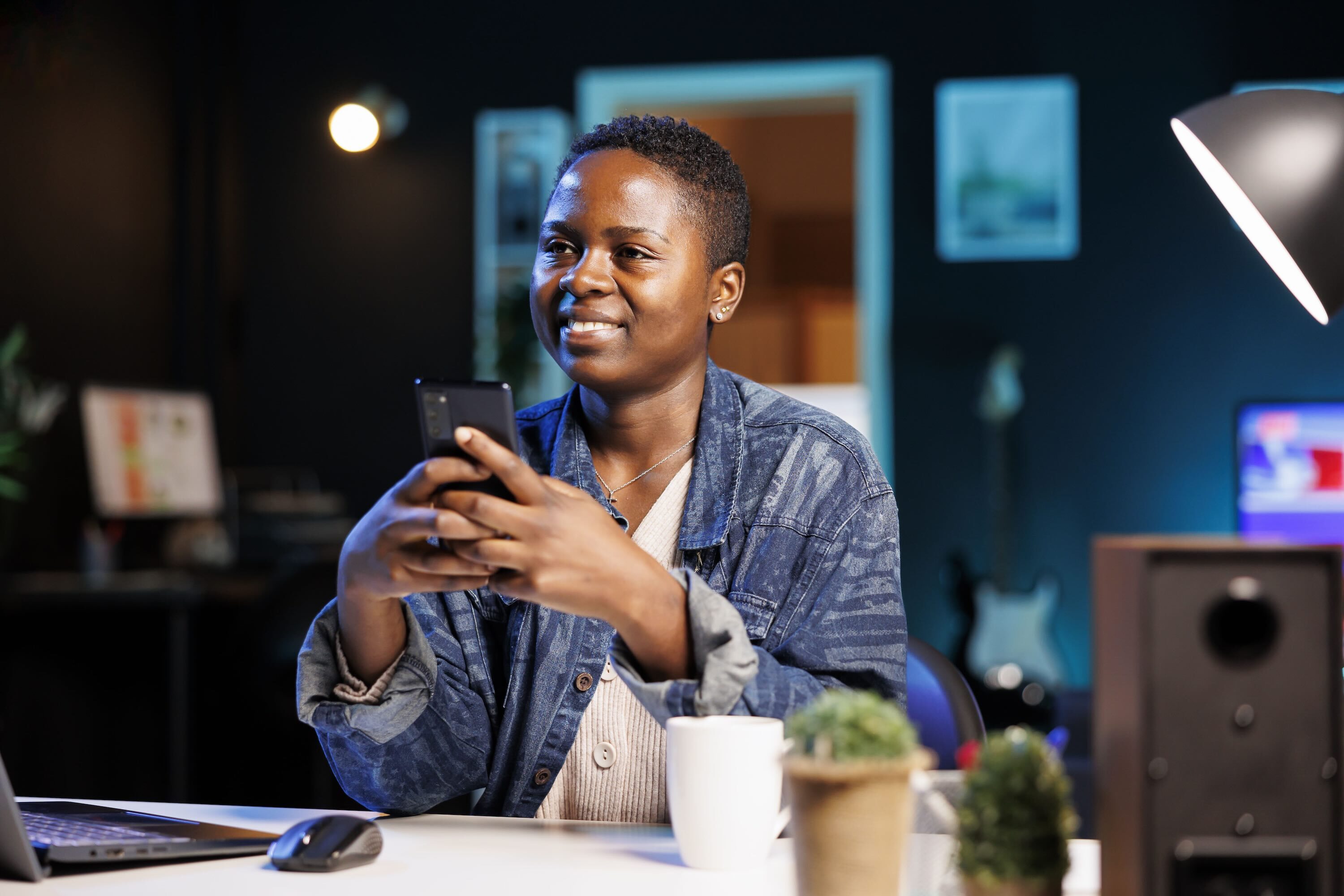 Woman Using Mobile Device